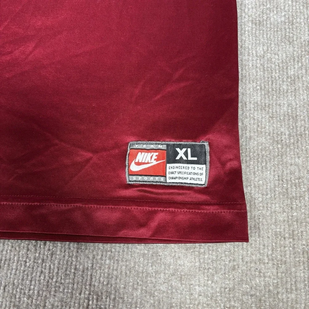 Vintage 90s Nike Jersey Shirt Mens XL Long Sleeve Red Striped‎ Distressed Skater